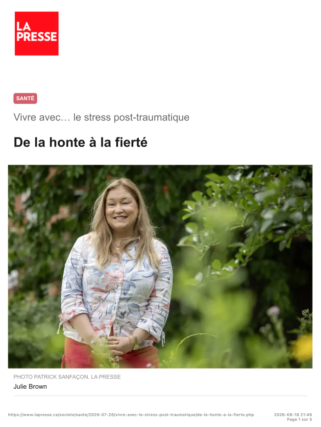 Article de presse sur Julie Brown